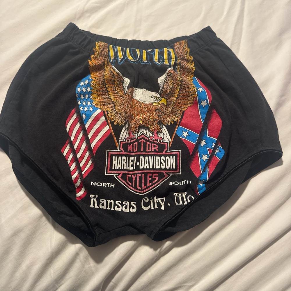 Vintage Harley Davidson shorts rare and unique. One of a kind.